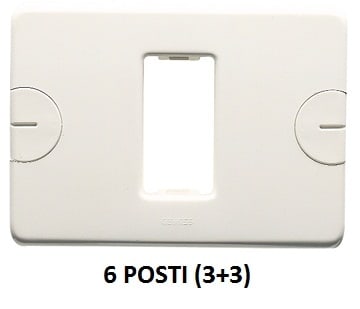 GEWISS - GEWGW24005 PLACCA 6 POS.BIANCO COMPACT