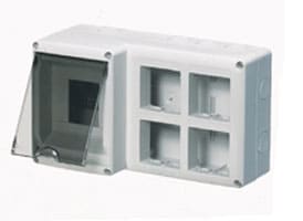 GEWISS - GEWGW27072 CONTENITORE PROTETTO PER INSTALLAZIONE COMBINATA DIN E SYSTEM - 4 MODULI DIN - 8 MODULI SYSTEM - MODULO 2X4 - IP40 - GRIGIO RAL 7035