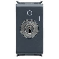 GEWISS - GEWGW30007 INTERRUTTORE BIPOLARE 250V ac - 10AX - CON CHIAVE - SIMBOLO: 0/1 - 1MODULO - PLAYBUS