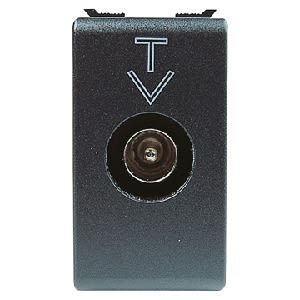 GEWISS - GEWGW30306 PRESA COASSIALE TV SCHERMATURA CLASSE A - CONNETTORE IEC MASCHIO 9,5mm - PASSANTE 5 dB - 1 MODULO - PLAYBUS