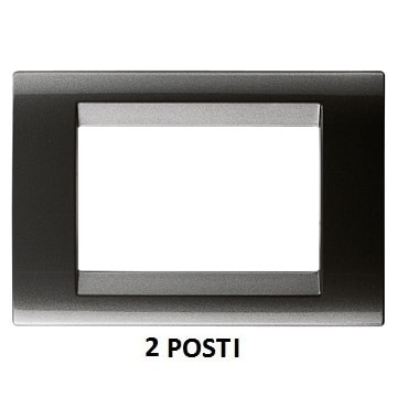 GEWISS - GEWGW32002 PLACCA 2 POS.ARDESIA METALLIZZ.PLAYBUS