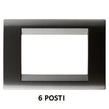 GEWISS - GEWGW32006 PLACCA 6 POS.ARDESIA METALLIZZ.PLAYBUS