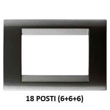 GEWISS - GEWGW32009 PLACCA 18 POS.ARDESIA METALLIZZ.PLAYBUS