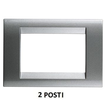 GEWISS - GEWGW32012 PLACCA 2 POS.TITANIO METALLIZZ.PLAYBUS