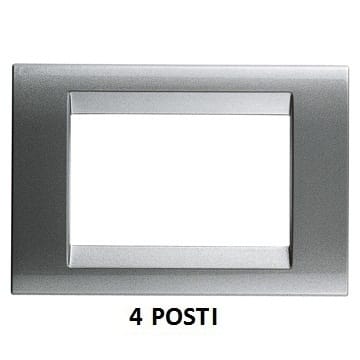 GEWISS - GEWGW32014 PLACCA 4 POS.TITANIO METALLIZZ.PLAYBUS
