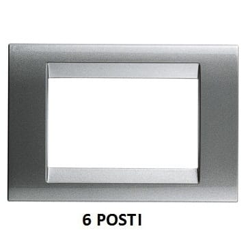 GEWISS - GEWGW32016 PLACCA 6 POS.TITANIO METALLIZZ.PLAYBUS