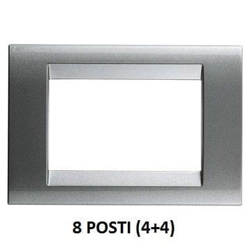 GEWISS - GEWGW32017 PLACCA 8 POS.TITANIO METALLIZZ.PLAYBUS