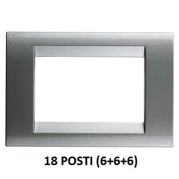 GEWISS - GEWGW32019 PLACCA 18 POS.TITANIO METALLIZZ.PLAYBUS