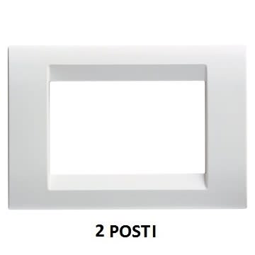 GEWISS - GEWGW32022 PLACCA PLAYBUS - IN TECNOPOLIMERO - FINITURA LUCIDA - 2 POSTI - BIANCO NUVOLA - PLAYBUS