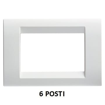GEWISS - GEWGW32026 PLACCA 6 POS.BIANCO NUVOLA PLAYBUS