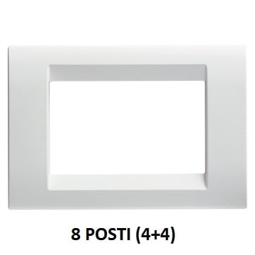 GEWISS - GEWGW32027 PLACCA 8 POS.BIANCO NUVOLA PLAYBUS