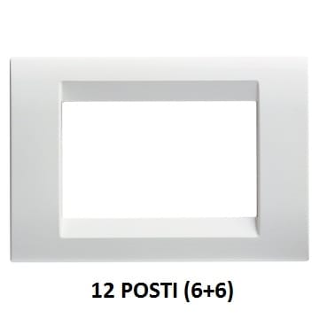 GEWISS - GEWGW32028 PLACCA 12 POS.BIANCO NUVOLA PLAYBUS