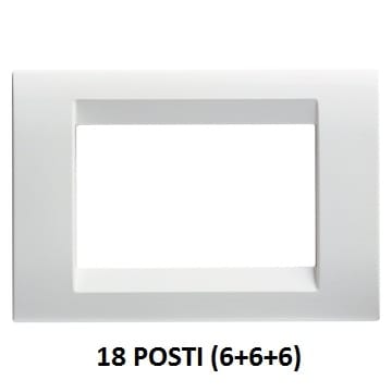 GEWISS - GEWGW32029 PLACCA 18 POS.BIANCO NUVOLA PLAYBUS