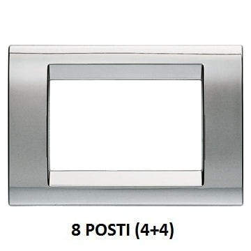 GEWISS - GEWGW32077 PLACCA 8 POS.CROMO SOFT PLAYBUS