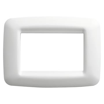 GEWISS - GEWGW32243 PLACCA PLAYBUS YOUNG - IN TECNOPOLIMERO - FINITURA SATINATA - 3 POSTI - BIANCO NUVOLA - PLAYBUS