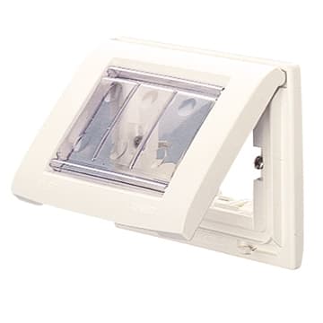 GEWISS - GEWGW32461 PLACCA IP55 3 POSTI BIANCO NUVOLA