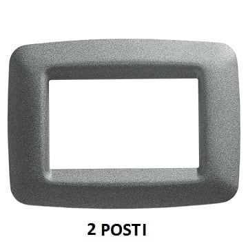 GEWISS - GEWGW32702 PLACCA 2 P.TITANIO METALL.PLAYBUS YOUNG