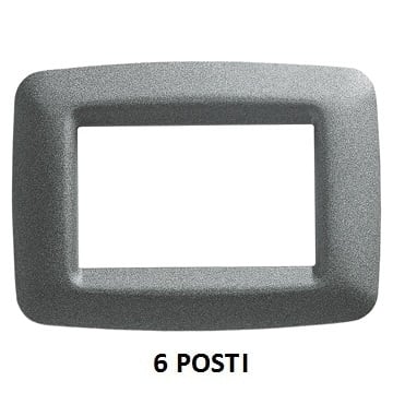 GEWISS - GEWGW32706 PLACCA 6 P.TITANIO METALL.PLAYBUS YOUNG