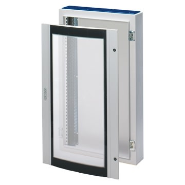 GEWISS - GEWGW47031E QUADRO CVX 160E - DA PARETE - 600x600x180 - IP55 - CON PORTA IN VETRO PIANO - CON TELAIO ESTRAIBILE - GRIGIO RAL7035