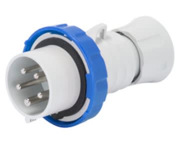 GEWISS - GEWGW60028H SPINA MOBILE DIRITTA HP - IP66/IP67/IP68/IP69 - 3P+N+T 16A 200-250V 50/60HZ - BLU - 9H - CABLAGGIO A VITE