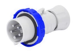 GEWISS - GEWGW60059H SPINA MOBILE DIRITTA HP - IP66/IP67/IP68/IP69 - 3P+N+T 125A 200-250V 50/60HZ - BLU - 9H - CABLAGGIO A MANTELLO