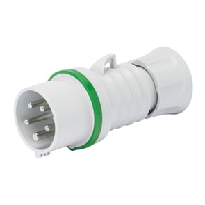 GEWISS - GEWGW60726H SPINA MOBILE DIRITTA HP - IP44/IP54 - 3P+N+T 32A >50V >300-500HZ - VERDE - 2H - CABLAGGIO A VITE