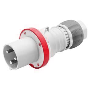 GEWISS - GEWGW61020H SPINA MOBILE DIRITTA HP - IP44/IP54 - 3P+T - 63A - 380-415V 50/60HZ - ROSSO - 6H - CABLAGGIO A MANTELLO