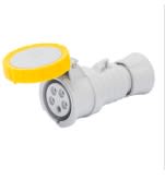 GEWISS - GEWGW62034H PRESA MOBILE DIRITTA HP - IP66/IP67/IP68/IP69 - 2P+T 32A 100-130V 50/60HZ - GIALLO - 4H - CABLAGGIO A VITE