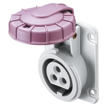 GEWISS - GEWGW62365 PRESA FISSA DA INCASSO A 10° - 2P 16A 20-25V 50-60HZ - VIOLA - S.R. - CABLAGGIO A VITE
