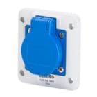 GEWISS - GEWGW62392 PRESA FISSA DA INCASSO A 10° - STANDARD TEDESCO - 2P+T 16A 200-250V 50/60HZ - 85X75 - BLU - CABLAGGIO A VITE