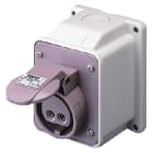 GEWISS - GEWGW62469 PRESA FISSA DA PARETE A 10° - IP44 - 2P 32A 20-25V e 40-50V 100-200HZ - VERDE - 4H - CABLAGGIO A VITE