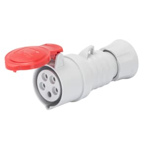 GEWISS - GEWGW62729H PRESA MOBILE DIRITTA HP - IP44/IP54 - 3P+T 32A 380V/440V 50HZ/60HZ - ROSSO - 3H - CABLAGGIO A VITE