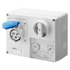 GEWISS - GEWGW66026 PRESA FISSA INTERBLOCCATA ORIZZONTALE - CON FONDO - CON BASE PORTAFUSIBILI - 2P+T 16A 200-250V - 50/60HZ 6H CBF - IP44