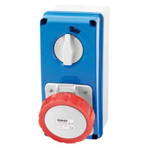 GEWISS - GEWGW66207N PRESA FISSA INTERBLOCCATA VERTICALE - CON FONDO - SENZA BASE PORTAFUSIBILI - 2P+T 16A 380-415V - 50/60HZ 9H - IP67