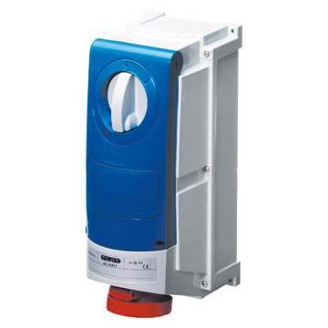 GEWISS - GEWGW66531 PRESA FISSA INTERBLOCCATA VERTICALE - CON FONDO - SENZA BASE PORTAFUSIBILI - IMPIEGHI GRAVOSI - 3P+T 63A 380 - 415V - 50/60HZ 6H - IP66