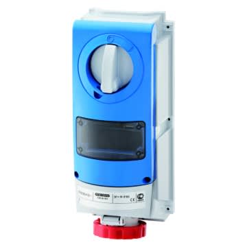 GEWISS - GEWGW66841 PRESA FISSA INTERBLOCCATA VERTICALE - SENZA FONDO - PER MONTAGGIO APPARECCHIATURE MODULARI - IMPIEGHI GRAVOSI - 2P+T 32A 380-415V-50/60HZ 9H-IP66