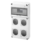 GEWISS - GEWGW68003N Q-DIN 10 MODULI - 2 FLANGE IEC 16A + 2 IEC 16/32 A - IP65