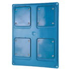 GEWISS - GEWGW68747A QMC16/63 - PANNELLO FLANGIATO - 2 PRESE INTERBLOCCATE COMBIBLOC 16/32A IP44/45 - AZZURRO