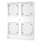 GEWISS - GEWGW68746W QMC16/63/63X - PANNELLO FLANGIATO - 2 PRESE INTERBLOCCATE ORIZZONTALI 16/32A IP55 - BIANCO