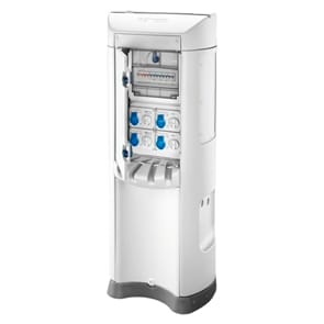GEWISS - GEWGW68832W QMC200B - CABLATO - BIFACCIALE - 6 PRESE 2P+T 16A - SEZIONATORE 3P 63A - 6 MCD 2P 10A 0,03A - IP44 - BIANCO