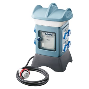 GEWISS - GEWGW68884A QMC16T ASC - CABLATO - CON CAVO E SPINA - 2 2P+T 16A IEC 309 + 1 3P+T 16A IEC309 + 2 3P+N+T 16A IEC309 + 1 3P+N+T 32A IEC309 - IP56 - AZZURRO