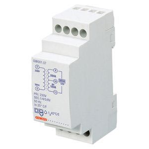 GEWISS - GEWGW96423 TRASFORMATORE PER SUONERIE - 10VA 230/4+8=12V - 2 MODULI
