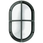 GOCCIA ILLUMINAZIONE - GOC8110BI KASKO OVALE GRIGLIA 100W E27 BIANCO