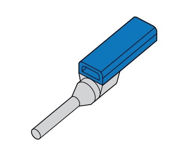 GRAFOPLAST SRL GRA711/25 SPARK PUNTALE BLU L=17MM D=2,5 MMQ 200