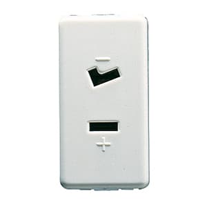 GEWISS - GEWGW20234 PRESA SELV - 2P 6A 24V POLARIZZATA - 1 MODULO - SYSTE WHITE