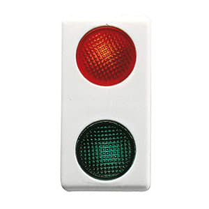 GEWISS - GEWGW20608 SPIA DI SEGNALAZIONE DOPPIA - 12/24V ac/dc - ROSSO/VERDE - 1 MODULO - SYSTEM WHITE