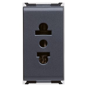 GEWISS - GEWGW30227 PRESA STANDARD EUROAMERICANO - 250/125V ac - 2P+T 10/15A - 1 MODULO - PLAYBUS