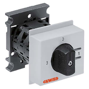 GEWISS - GEWGW96953 COMMUTATORE DI LINEA - 3 POSIZIONI CON RITORNO A 0 16A 690V - 3 MODULI