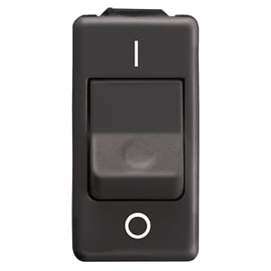 GEWISS - GEWGW21585 INTERRUTTORE BIPOLARE 250V ac - PER IMPIEGHI GRAVOSI - 25AX - NEUTRO - SIMBOLO 0/I- 1 MODULO - SYSTEM BLACK