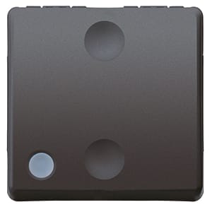 GEWISS - GEWGW21527 PULSANTE UNIPOLARE 250V ac - NA 10A ILLUMINABILE - 2 MODULI- SYSTEM BLACK